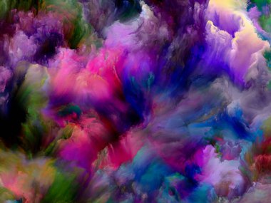 Çok renkli bulut. Renkli Rüya serisi. Gradyan ve spektral renklerin arka plan tasarımı hayal gücü, yaratıcılık ve resim için uygundur.