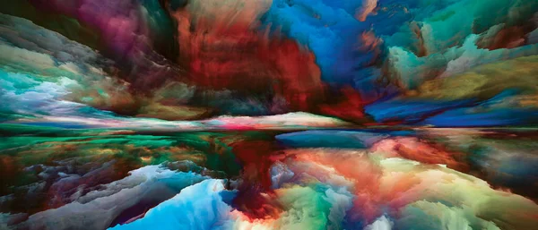 Fantasie Landschap Kleur Dromen Serie Abstract Design Gemaakt Van Verf — Stockfoto