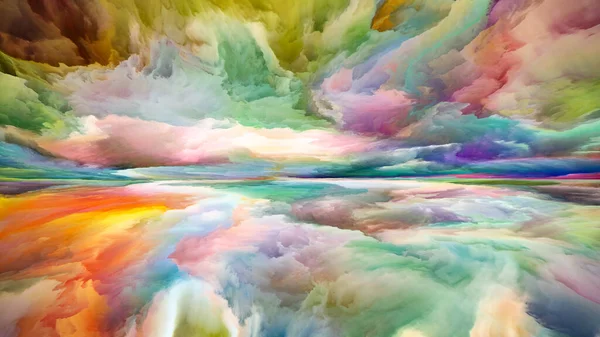 Dreamland Landscapes Mind Series Composition Bright Paint Motion Gradients Surreal — Stock Photo, Image