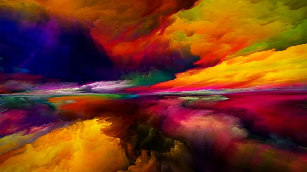 Rainbow Landscape Série Color Dreams Složení Barev Textur Gradientních Mraků — Stock fotografie