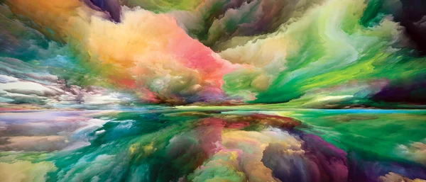 Спектральний Горизонт Серія Пейзажів Розуму Дизайн Яскравої Фарби Градієнти Руху — стокове фото