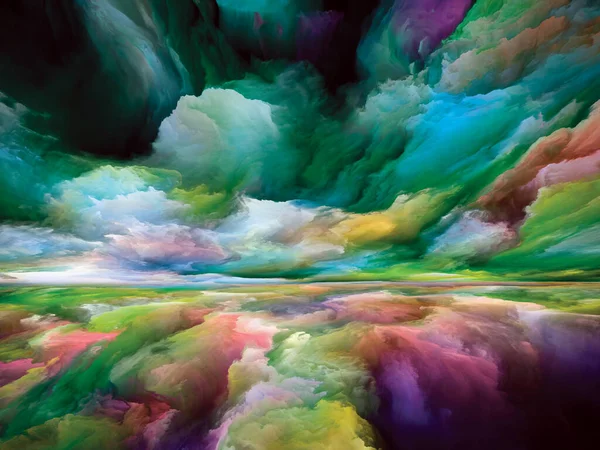 Багатобарвний Пейзаж Серія Ніколи Бачив Світу Творче Розташування Кольорів Текстур — стокове фото