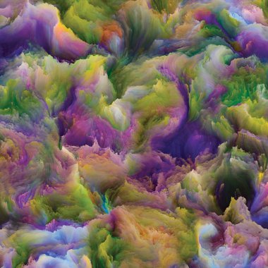 Organik tuval serisi. Yaşamdaki ve sanattaki yaratıcılıkla ilgili projeler için renkli ve ayrıntılı dokuların yaratıcı düzenlenmesi