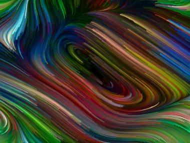 Renkli girdap serisi. Yaşam, yaratıcılık ve sanatla ilgili spektral liflerin renkli hareketlerinden oluşan soyut tasarım