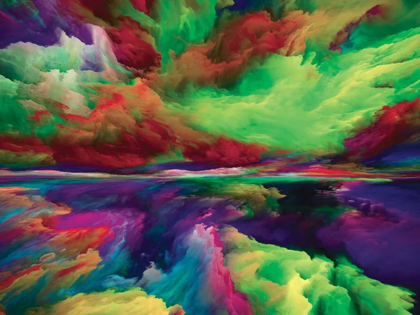 Tierra Espectral Serie Sueños Color Diseño Fondo Pintura Texturas Nubes — Foto de Stock