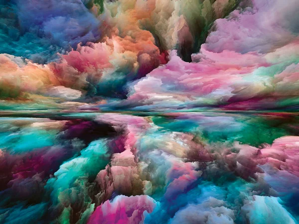 Color Dreams Landscapes Mind Series Artistic Abstraction Bright Paint Motion — Stock Photo, Image