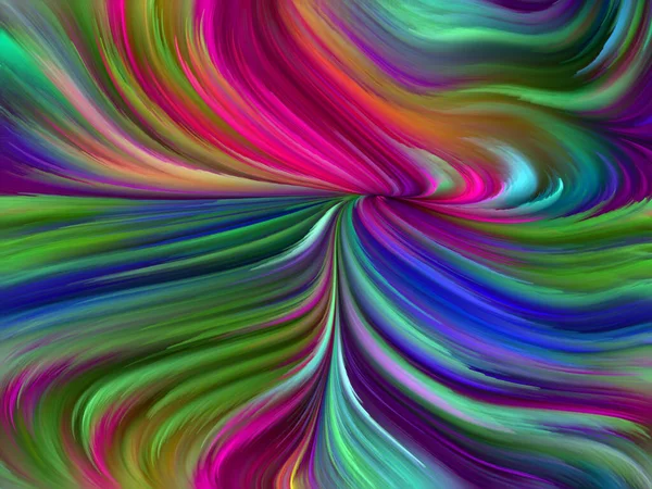 Kleur Swirl Serie Achtergrond Van Kleurrijke Beweging Van Spectrale Vezels — Stockfoto