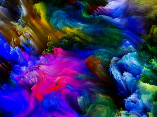 Série Color Swirl Design Composé Mouvement Coloré Peinture Liquide Sur — Photo