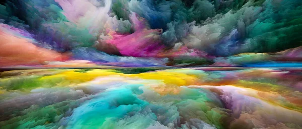 마인드 시리즈의 페인트 초현실적 구름의 추상적 창조성 상상력의 — 스톡 사진