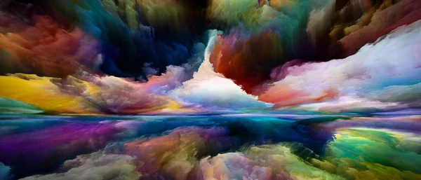 Multicolor Landskap Color Dreams Serien Sammansättning Färg Texturer Och Lutning — Stockfoto