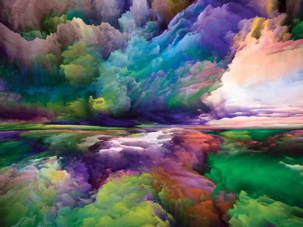 Colores Sin Fin Serie Paisajes Mente Diseño Pintura Brillante Gradientes — Foto de Stock