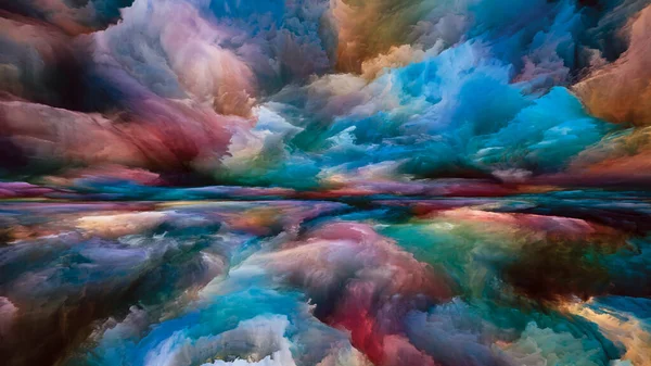 Paisaje Del Paraíso Serie Sueños Color Composición Pintura Texturas Nubes —  Fotos de Stock