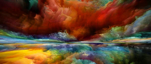 Tierra Interior Seeing Never World Series Fondo Colores Texturas Nubes — Foto de Stock