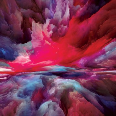 Gökkuşağı manzarası. 