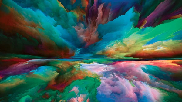 スペクトルランド 色夢シリーズ テクスチャ グラデーション雲の背景デザインは 内側の世界 想像力 芸術とデザインのプロジェクトの背景として機能します — ストック写真