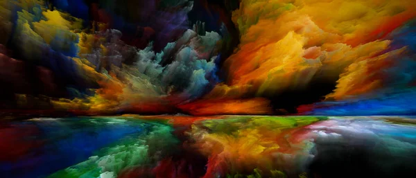 Kolory Poza Śmiercią Seria Ucieczka Rzeczywistości Artystyczna Abstrakcja Złożona Surrealistycznych — Zdjęcie stockowe
