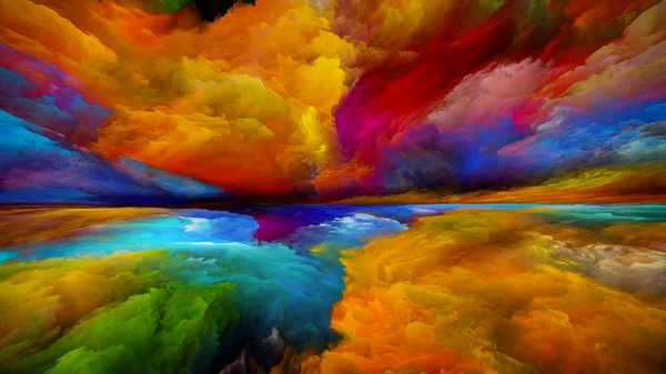 Krajina Ráje Série Color Dreams Backdrop Barev Textur Gradientních Mraků — Stock fotografie