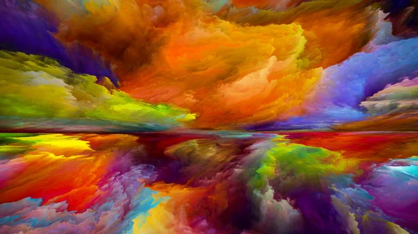 Gradient Landscape Color Dreams Series Abstract Arrangement Paint Textures Gradient — Stock Photo, Image