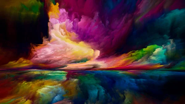 Internal Landscape Color Dreams Series Abstract Composition Paint Textures Gradient — ストック写真