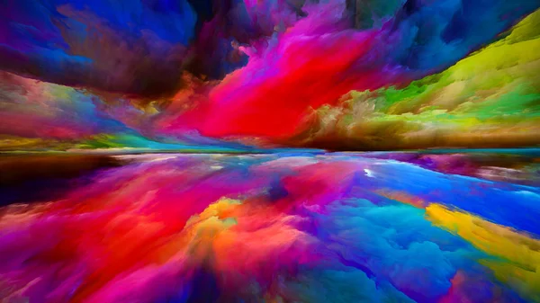 Multicolor Landscape Color Dreams Series Creative Arrangement Paint Textures Gradient — ストック写真