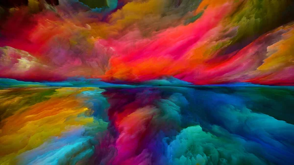 Multicolor Landscape Color Dreams Series Creative Arrangement Paint Textures Gradient — Stock Photo, Image