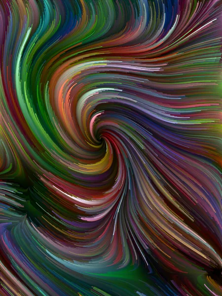 Серия Color Swirl Состав Красочного Движения Спектральных Волокон Предмета Жизни — стоковое фото