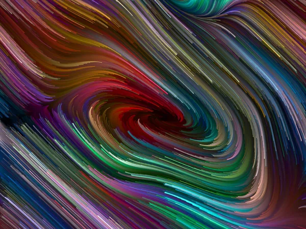 Серія Кольорових Вихорів Композиція Барвистого Руху Спектральних Волокон Метафора Життя — стокове фото