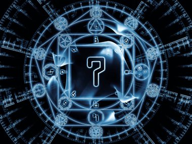 Sayısal Bağlantı serisi. Sihir, matematik ve okült projeleri için uygun sayı ve fraktal geometri sembollerinin bileşimi