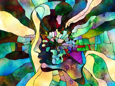 Vitray sonsuza dek serisi. Renk parçaları, şekil desen ve resim, Uzay Bölümü ve tasarım işleri için simgeler tasarlamak zemin