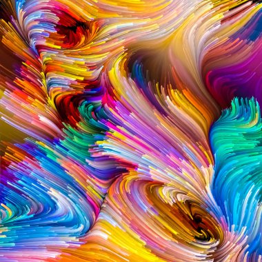 Color In Motion serisi. Tasarım, yaratıcılık ve hayal gücüyle ilgili projelerin perde ve cihazlar için duvar kağıdı olarak kullanılması için sıvı boya deseninden yapılmış tasarım