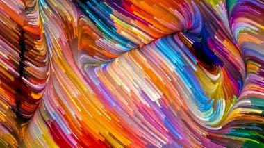 Color In Motion serisi. Tasarım, yaratıcılık ve hayal gücü konularında ekran ve cihazlar için duvar kağıdı olarak kullanılacak sıvı boya deseninin arkaplanı