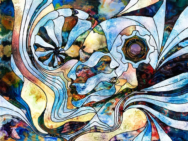 Stained Glass Forever Абстрактный Дизайн Цветных Фрагментов Узоров Форм Сизолов — стоковое фото
