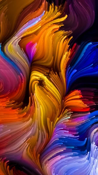 Serie Color Movimiento Interacción Del Patrón Pintura Líquida Sobre Tema — Foto de Stock