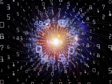 Numara serileri kaynağıdır. Teknoloji, bilim ve eğitim mecazi ilişki Radyal ve dairesel basamağıyla bileşimi