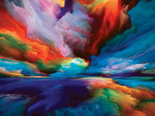 Paesaggio Dei Gradienti Serie Color Dreams Disposizione Astratta Vernice Texture — Foto Stock