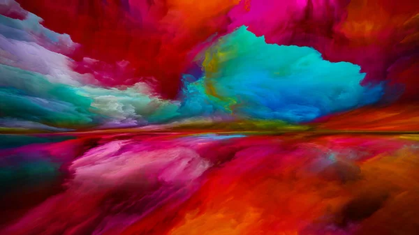 Paisaje Degradado Serie Sueños Color Arreglo Abstracto Pintura Texturas Nubes — Foto de Stock