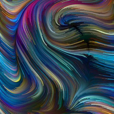 Renkli girdap serisi. Yaşam, yaratıcılık ve sanat metaforu olarak spektral liflerin renkli hareketlerinden oluşan tasarım.
