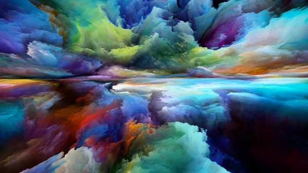 Terra Interior Ver Série Never World Interação Cores Texturas Nuvens — Fotografia de Stock