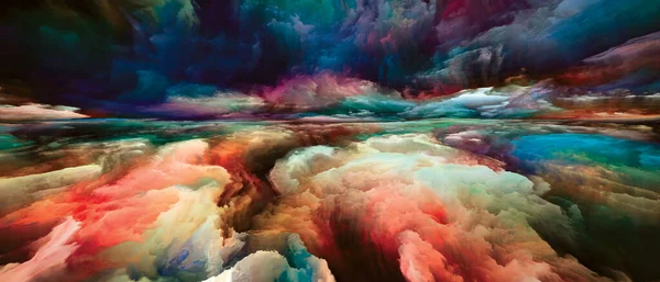 Terra Interna Vedendo Mai Serie Del Mondo Interazione Colori Texture — Foto Stock