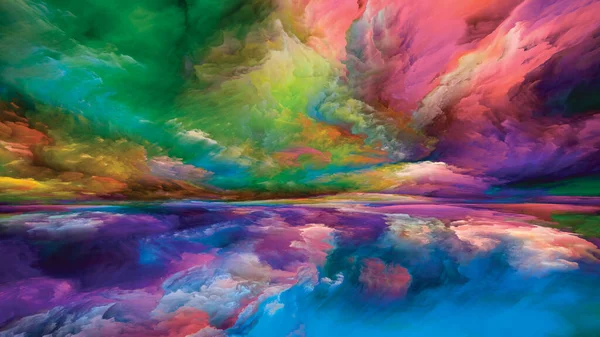 Krajina Magie Série Color Dreams Pozadí Kompozice Barev Textur Gradientních — Stock fotografie