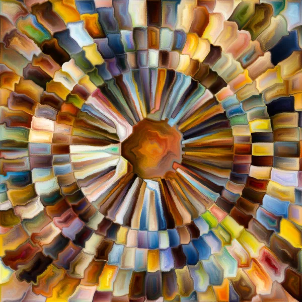 Série Círculo Radiante Design Radial Abstrato Colorido Sobre Energia Espiritualidade — Fotografia de Stock