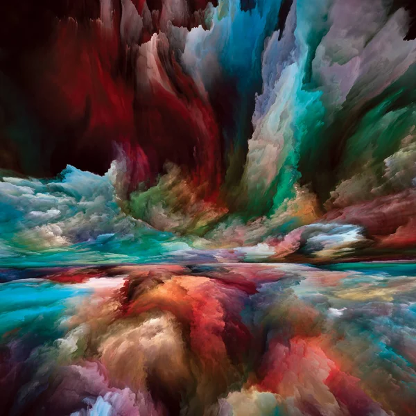 Tierra Interior Seeing Never World Series Fondo Colores Texturas Nubes — Foto de Stock