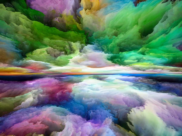 Paesaggio Spettrale Vedendo Mai Serie Del Mondo Composizione Grafica Colori — Foto Stock