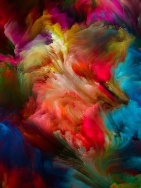 Renkli girdap serisi. Yaşam, yaratıcılık ve sanat projeleri için sıvı boyanın tuval üzerinde renkli hareketinin arkaplanı