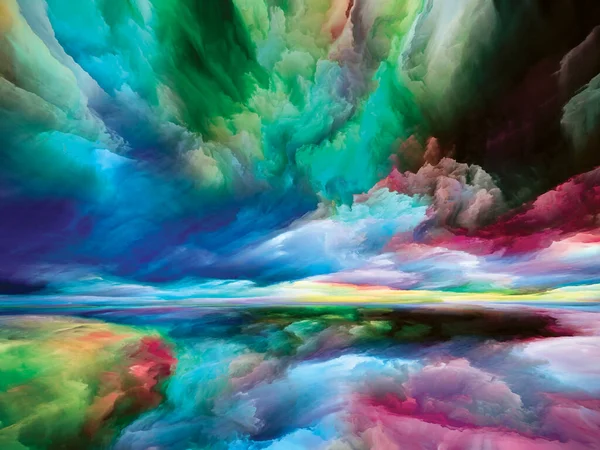 Meerkleurig Landschap Nooit Wereld Series Zien Achtergrond Van Kleuren Texturen — Stockfoto