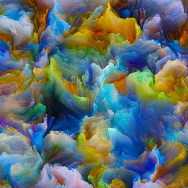 Organik tuval serisi. Yaşamdaki ve sanattaki yaratıcılık için renkli ve detaylı dokuların grafiksel bileşimi