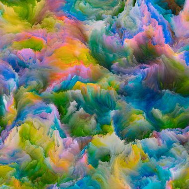 Organik tuval serisi. Yaşamdaki ve sanattaki yaratıcılık için renkli ve detaylı dokuların grafiksel bileşimi