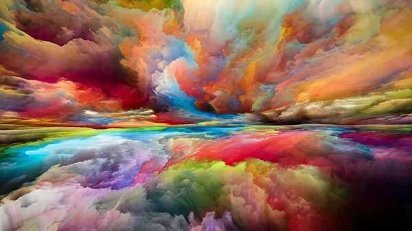 Paisaje Degradado Seeing Never World Series Interacción Colores Texturas Nubes —  Fotos de Stock