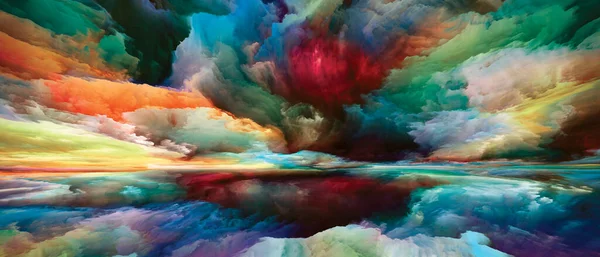 Paesaggio Spettrale Vedendo Mai Serie Del Mondo Scenografia Colori Texture — Foto Stock