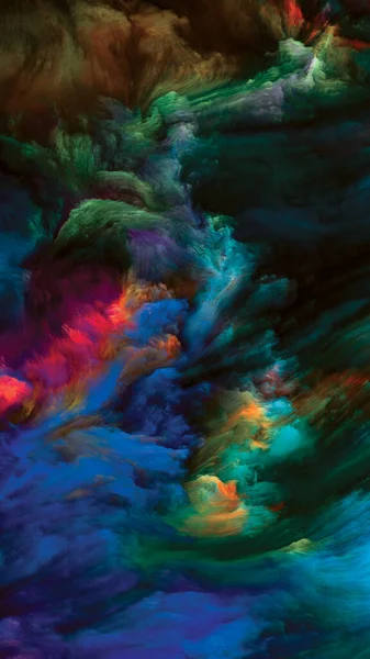 Renkli Girdap Serisi Hayatın Yaratıcılığın Sanatın Metaforu Olarak Tuvalin Üzerindeki — Stok fotoğraf